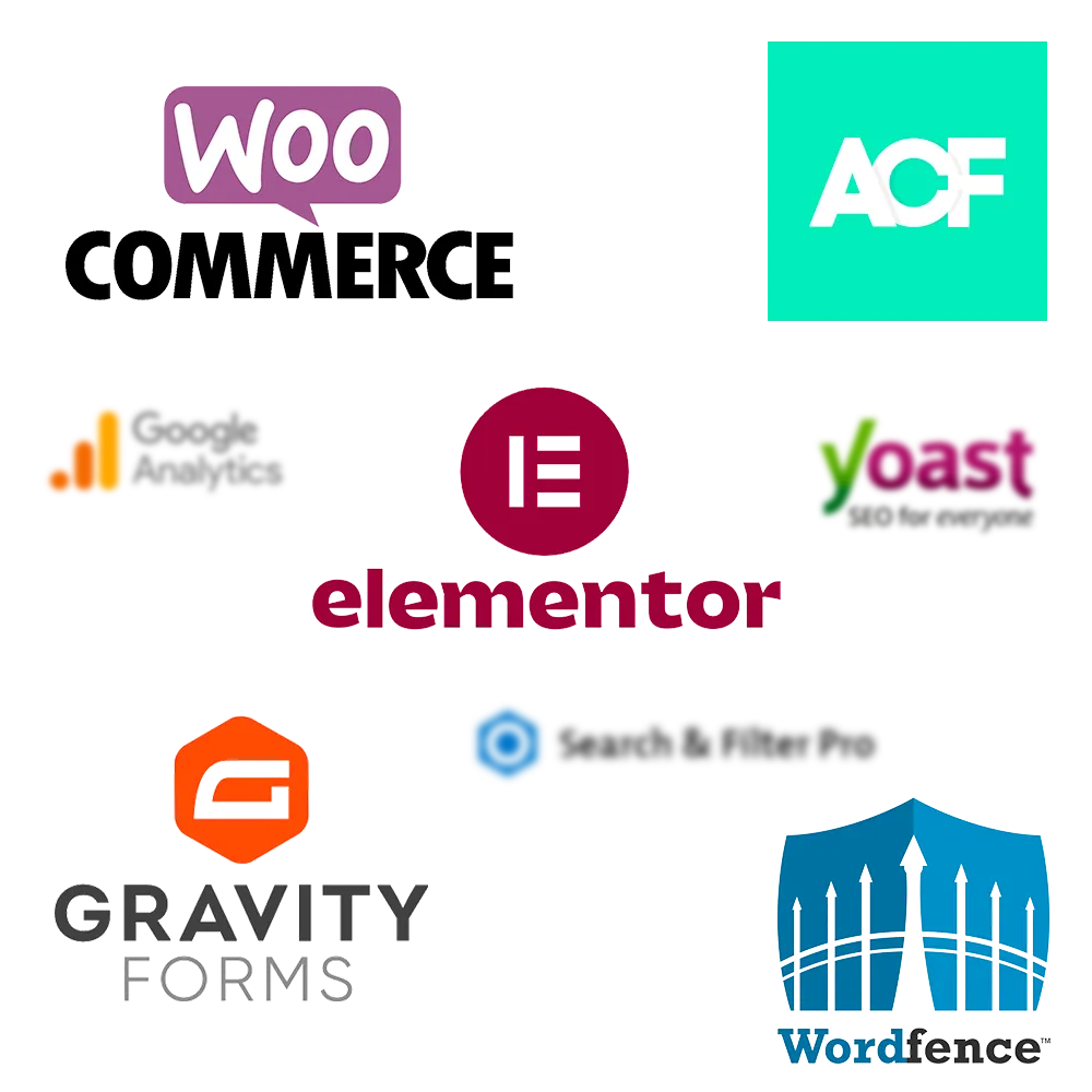 photo of premium wordpress plugins that come with B&B Media's white label wordpress development services
